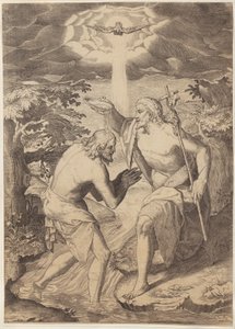 Kristi dåb af Agostino Carracci