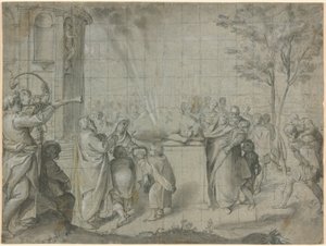 Pelias ofring til Neptun af Agostino Carracci