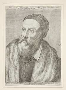 Tiziano Vecelli (Titian) af Agostino Carracci