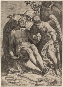 Medfølelse af Agostino Carracci after Veronese