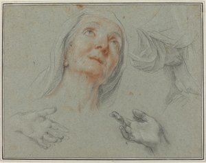 Studier for Saint Anne i "Uddannelse af Jomfruen"