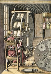 Roterende skrivebord - Fra "" Le Diverse et Artifiose Machine" af Agostino Ramelli (1531-1608) - Paris 1588