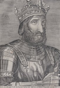 Francois I, konge af Frankrig, dateret 1536. af Agostino Veneziano