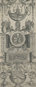 Ornamentpanel, dateret 1521. af Agostino Veneziano.