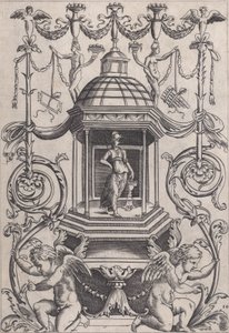 Ornamental panel, ca. 1514-36. af Agostino Veneziano