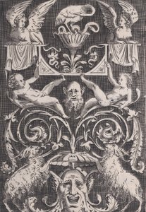 Ornamental panel, ca. 1514-36. af Agostino Veneziano