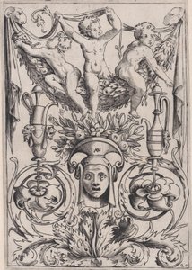 Ornamental panel, ca. 1514-36. af Agostino Veneziano