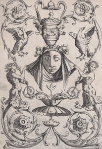 Ornamental panel, ca. 1514-36. af Agostino Veneziano