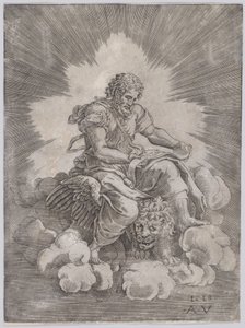 Sankt Markus, dateret 1518. af Agostino Veneziano