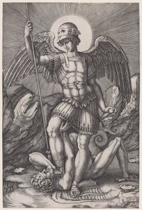 Sankt Michael, ca. 1514-16. af Agostino Veneziano