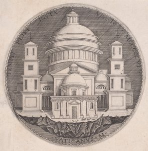 Peterskirken, dateret 1517. af Agostino Veneziano