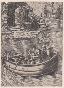 Barken, ca. 1514-36. af Agostino Veneziano