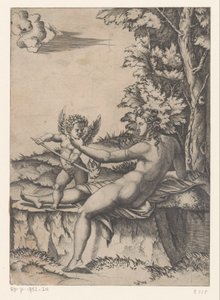 Venus forelsket af Agostino Veneziano