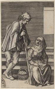 Bonde og Æggekvinde af Agostino dei Musi after Raphael