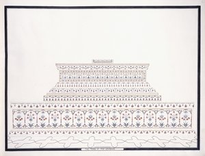 Kejserens grav, ca. 1815