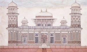 Itmad-ud-daulas grav, ca. 1815 (blyant, pen og sort blæk, w/c, forhøjet med berøringer o)