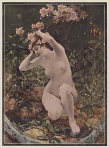 Dryade, trænymfe fra græsk mytologi (farve litho)