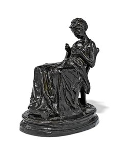 La Brodeuse, slutningen af det 19. - begyndelsen af det 20. århundrede (bronze) af Aime Jules Dalou