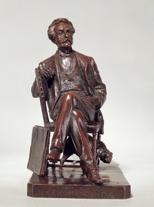 Et siddende portræt af Jean Leon Gerome (1824-1904) 1904 (bronze)