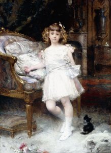 Portræt af Janine Potin med en killing, 1904