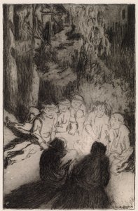 En historie ved lejrbålet (De syv brødre) af Akseli Gallen Kallela