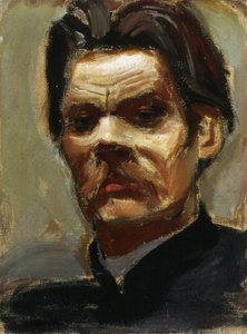 Portræt af forfatteren Maxim Gorky 1868-1939, 1906 af Akseli Gallen Kallela