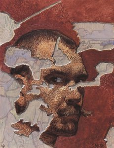 Selvportræt som fresco, 1894 af Akseli Gallen Kallela