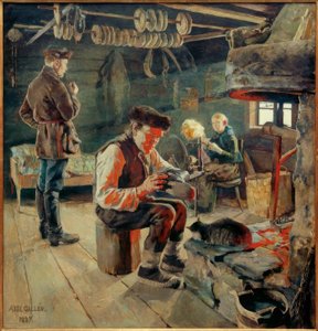 Bauernstube af Akseli Valdemar Gallen-Kallela
