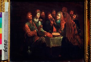 Bondefest - Maleri af Al Vishnekov (første halvdel af det 18. århundrede), olier på lærred, russisk kunst 1700-tallet - Statens russiske museum, Sankt Petersborg af Al Vishnekov
