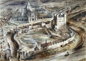 Rochester Castle, 1400-tallet, c1960