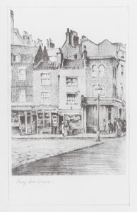 Londons gader: Drury Lane Corner (litografi)