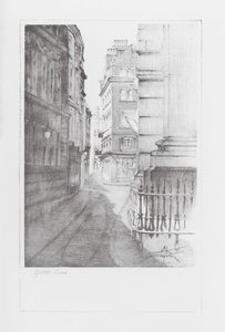 London Lanes: Gutter Lane (litografi)