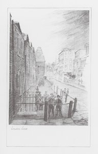 London Lanes: London Lane (litografi) af Alan Stapleton