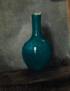 Blå vase på grå baggrund, ca. 1885 af Albert de Belleroche