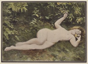 En datter af Eva (farve litho)
