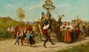 Vinfestivalen. 1865 af Albert Anker