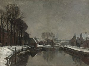 En belgisk by om vinteren, 1912