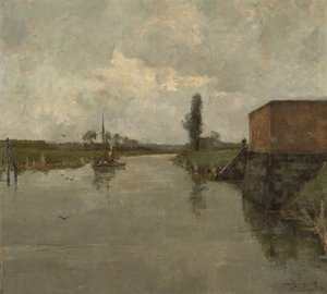Udsigt over egnen omkring Dendermonde af Albert Baertsoen