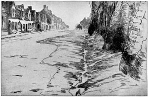 The High Street, Flandern, 1898. af Albert Baertsoen