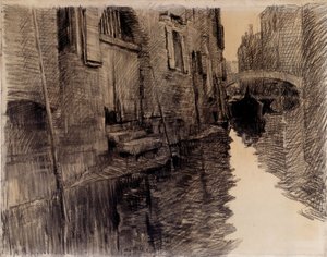 Ponte San Francesco i Venedig af Albert Baertsoen