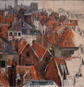 Gents tage (ufærdig version), ca. 1920-22 (olie på lærred)