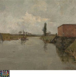Udsigt over omgivelserne i Dendermonde af Albert Baertsoen