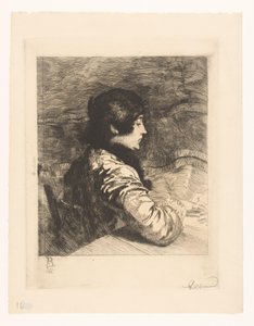 Portret van Charlotte Besnard af Albert Besnard (signed by artist)