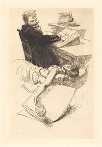 Frontispice til "The Clemenceau Affair" af Albert Besnard