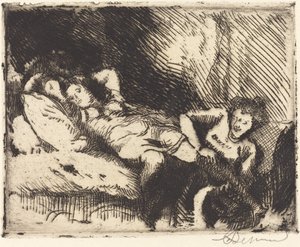 Gå i seng (Le coucher) af Albert Besnard