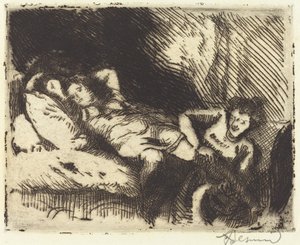 Gå i seng (Le coucher) af Albert Besnard