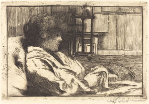 Kvinde læser i Atelier (La lecture dans l
