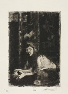 Kvinde med en vase af Albert Besnard