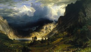 En storm i Rocky Mountains, Mt. Rosalie af Albert Bierstadt
