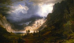 En storm i Rocky Mountains, Mt. Rosalie af Albert Bierstadt